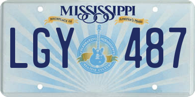 MS license plate LGY487