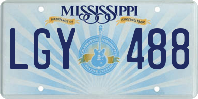 MS license plate LGY488