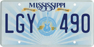 MS license plate LGY490