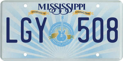 MS license plate LGY508