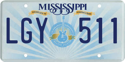 MS license plate LGY511