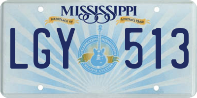 MS license plate LGY513
