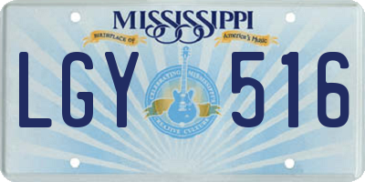 MS license plate LGY516