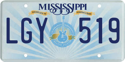 MS license plate LGY519