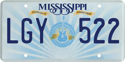 MS license plate LGY522