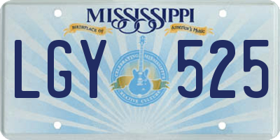 MS license plate LGY525