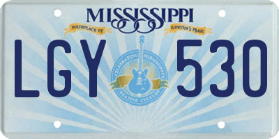 MS license plate LGY530