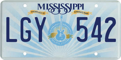 MS license plate LGY542