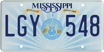 MS license plate LGY548