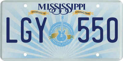 MS license plate LGY550