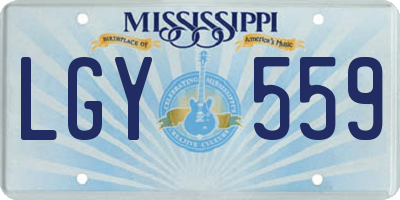 MS license plate LGY559