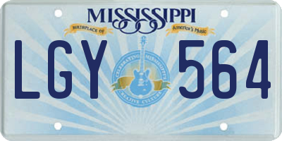 MS license plate LGY564