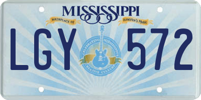 MS license plate LGY572
