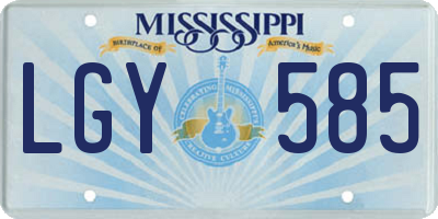 MS license plate LGY585