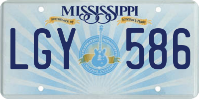 MS license plate LGY586