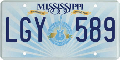 MS license plate LGY589