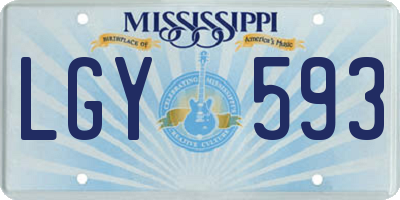 MS license plate LGY593