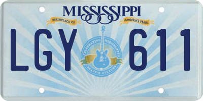 MS license plate LGY611