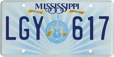 MS license plate LGY617