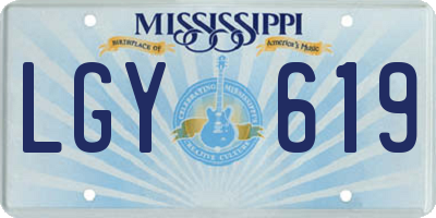 MS license plate LGY619