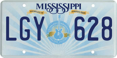 MS license plate LGY628