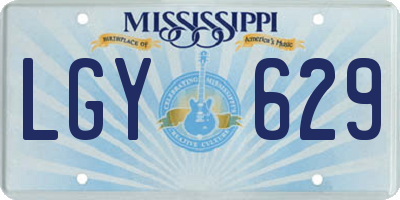 MS license plate LGY629