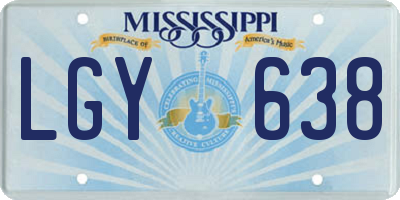 MS license plate LGY638