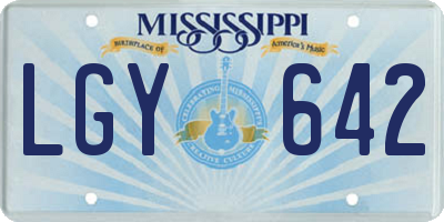 MS license plate LGY642
