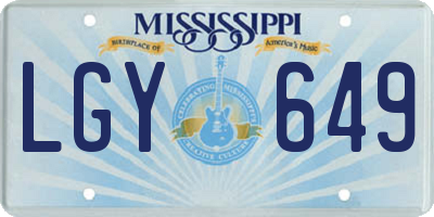 MS license plate LGY649