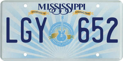 MS license plate LGY652