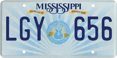MS license plate LGY656
