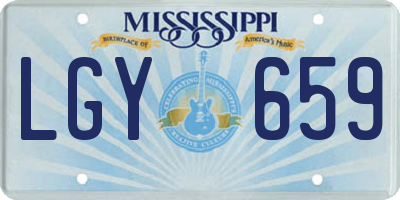 MS license plate LGY659