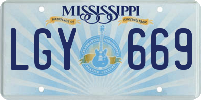 MS license plate LGY669