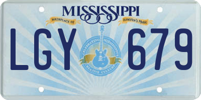 MS license plate LGY679