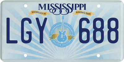 MS license plate LGY688