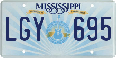 MS license plate LGY695