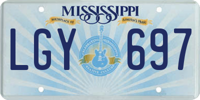 MS license plate LGY697