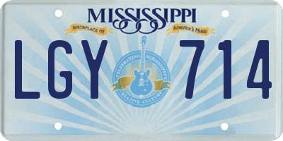 MS license plate LGY714