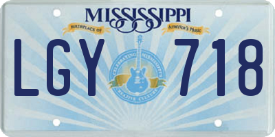 MS license plate LGY718