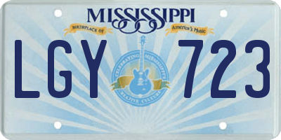 MS license plate LGY723
