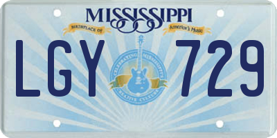 MS license plate LGY729