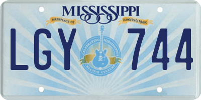 MS license plate LGY744