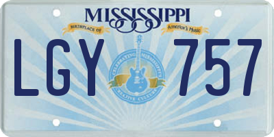 MS license plate LGY757