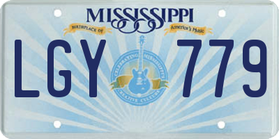 MS license plate LGY779