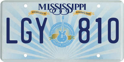 MS license plate LGY810