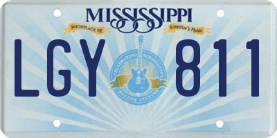MS license plate LGY811