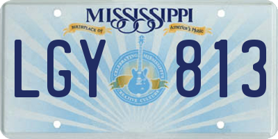 MS license plate LGY813