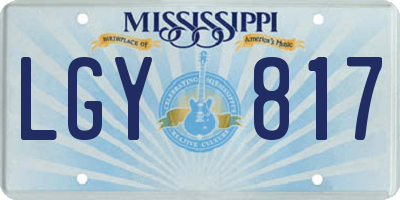 MS license plate LGY817