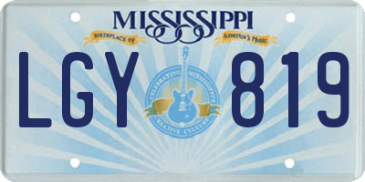 MS license plate LGY819