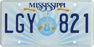 MS license plate LGY821